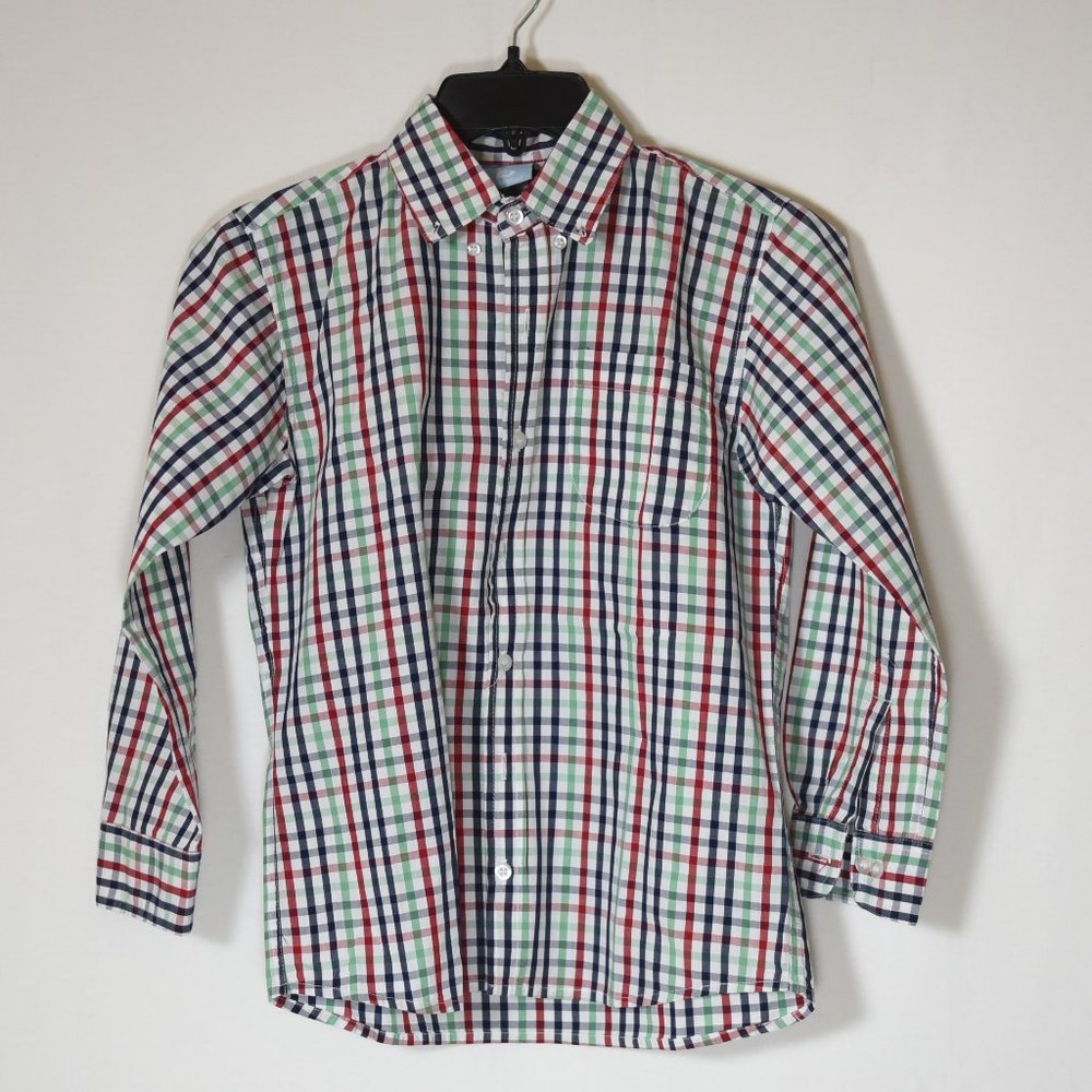 Bella Bliss Boys Long Sleeve Plaid Button-down Shirt, Size 8